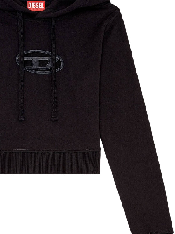 Slimmy Cutout Logo Cropped Hoodie