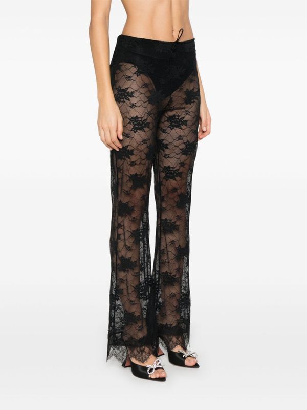 Lace Sheer Flare Pants