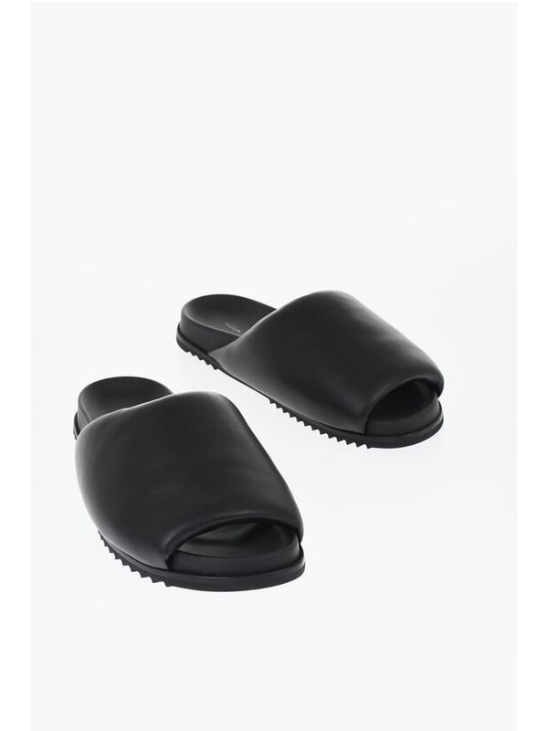 Black Lambskin Slide