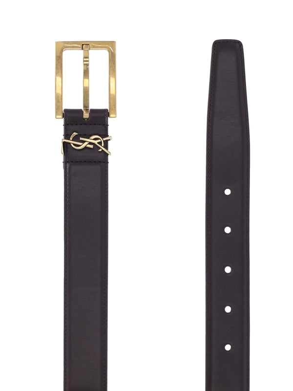 Cassandra Logo Leather Belt