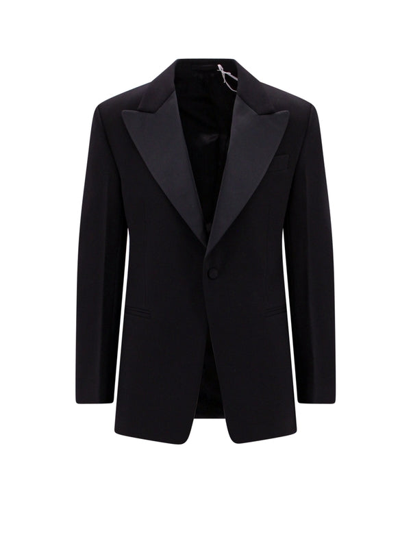 Single-Breasted Tuxedo Wool Jacket