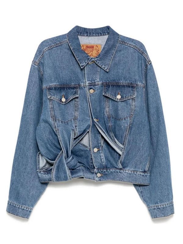 Flap Pocket Short Denim Jacket
