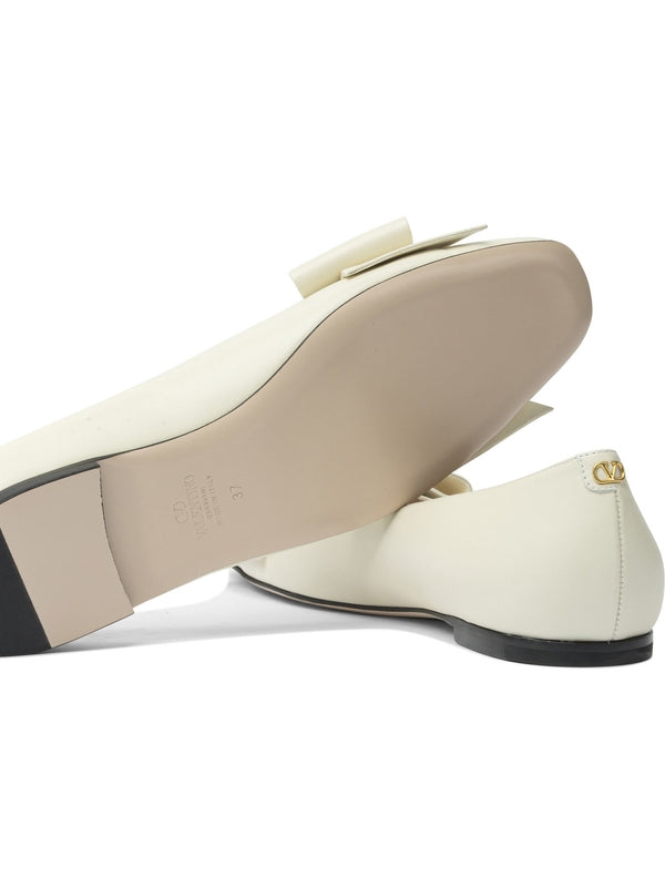 Valentino White Flat Shoes