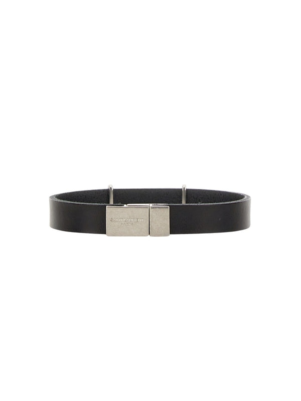 Cassandra Logo Leather Bracelet