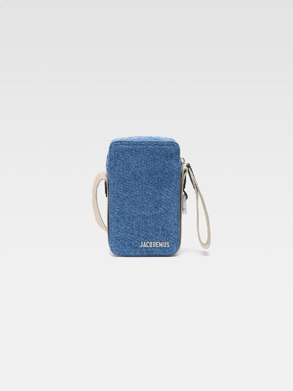 Vertical Denim Crossbody Bag