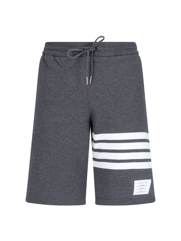 4-Bar Cotton Bermuda Shorts