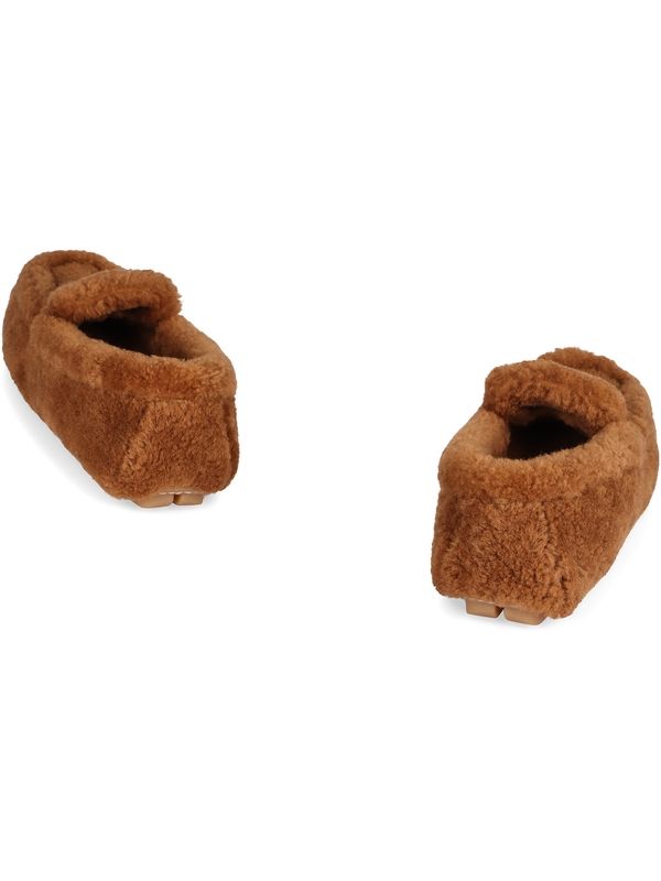 Triangle Logo Shearling Loafers