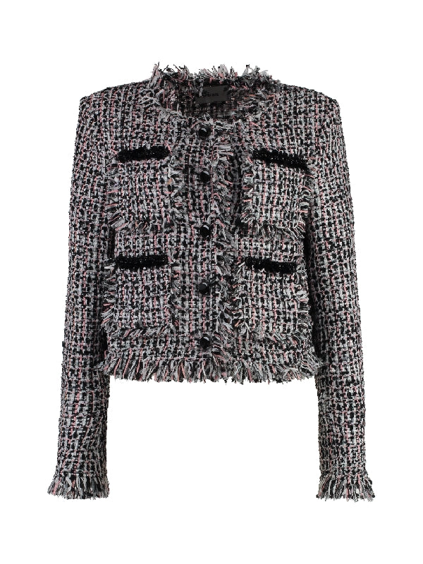 Boucle Fringe Detail Jacket