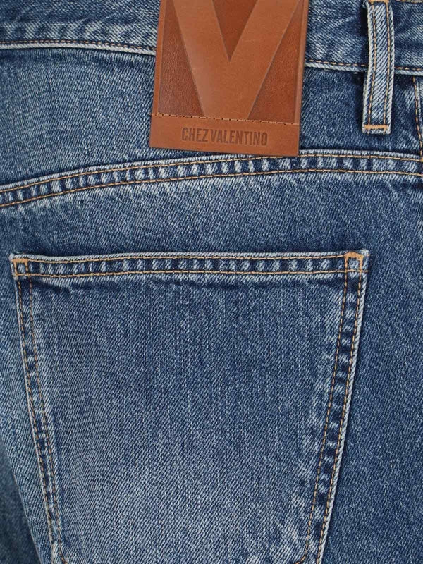 Back Logo Patch Denim Pants