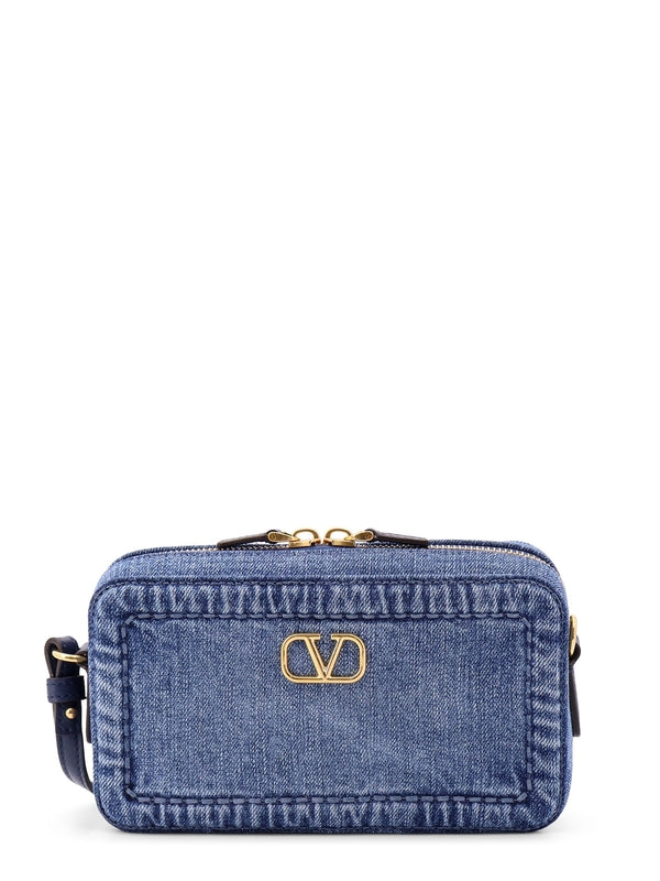 Alltime V Logo Denim Mini Shoulder Bag