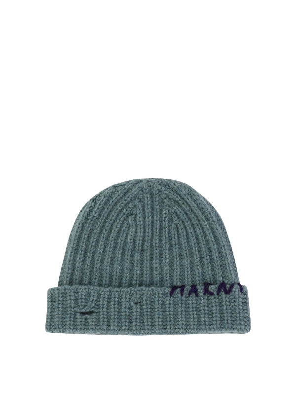 Logo Embroidery Wool Rib Beanie