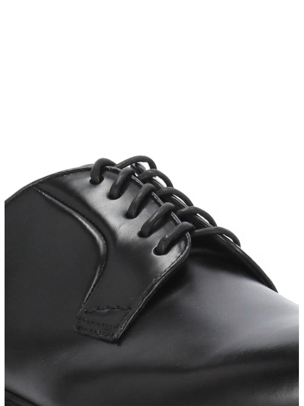 Black Leather Lace-up Shoes