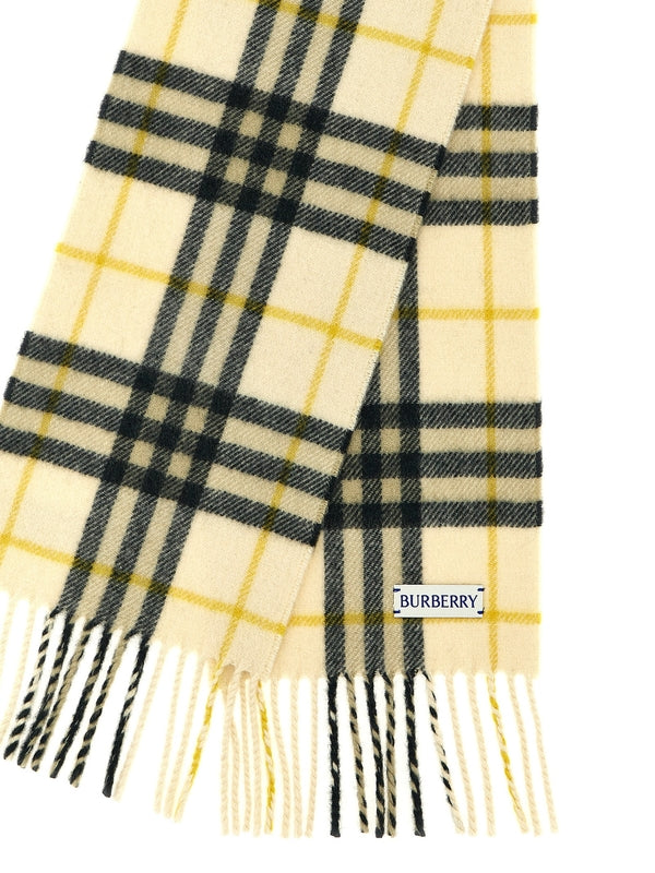 Check Fringe Cashmere Muffler