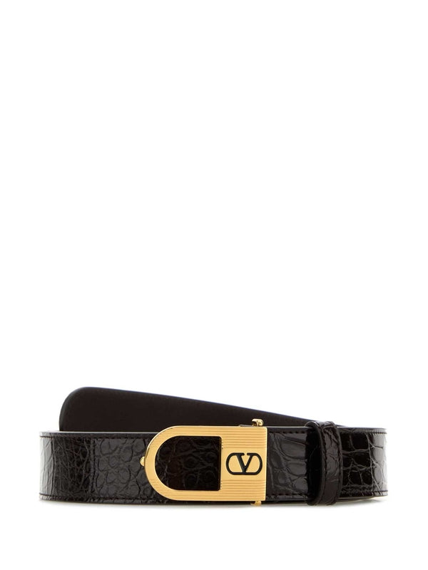 Valentino Black Leather Belts
