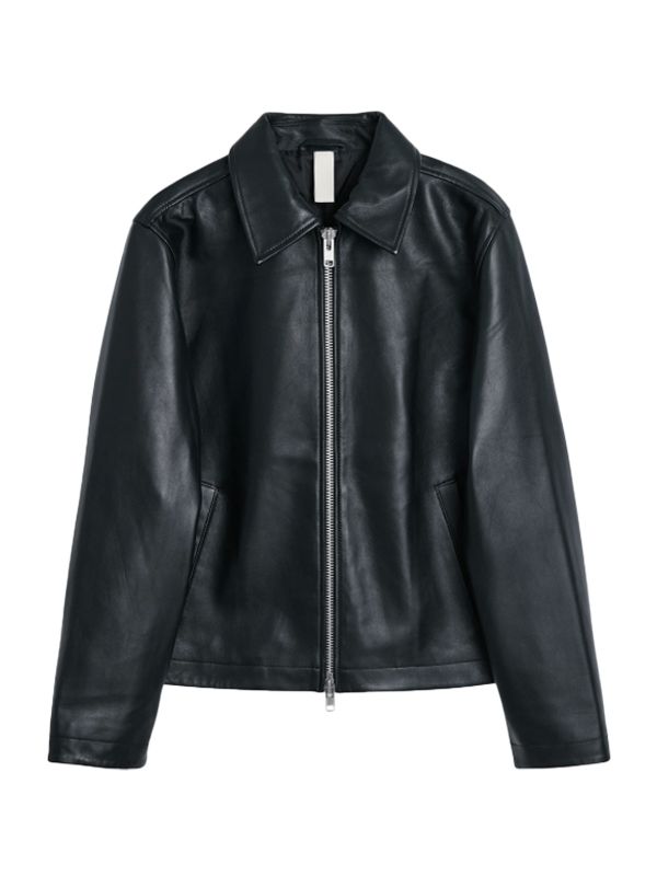 Short Black Leather Jacket