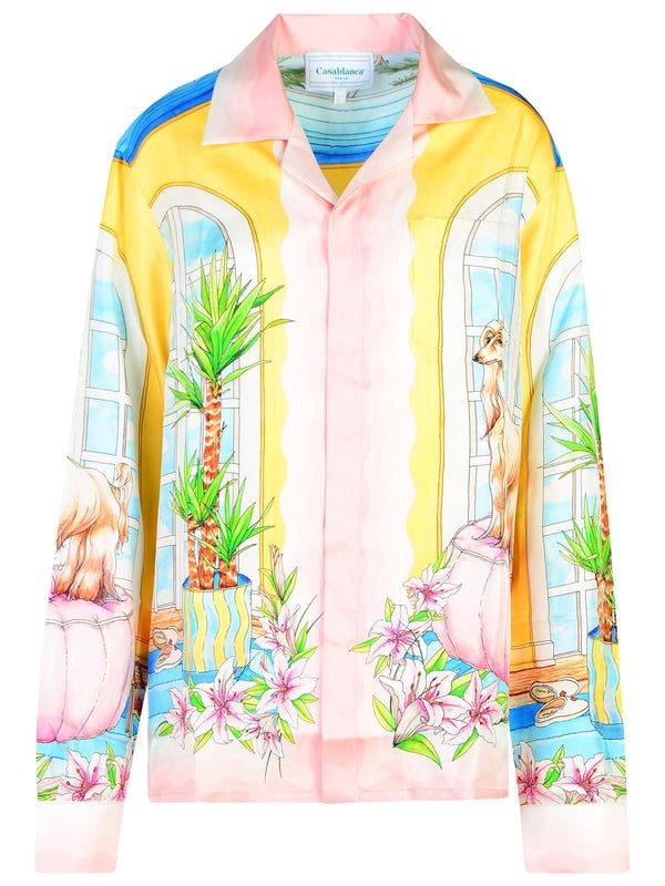 Allover Printed Silk Shirt