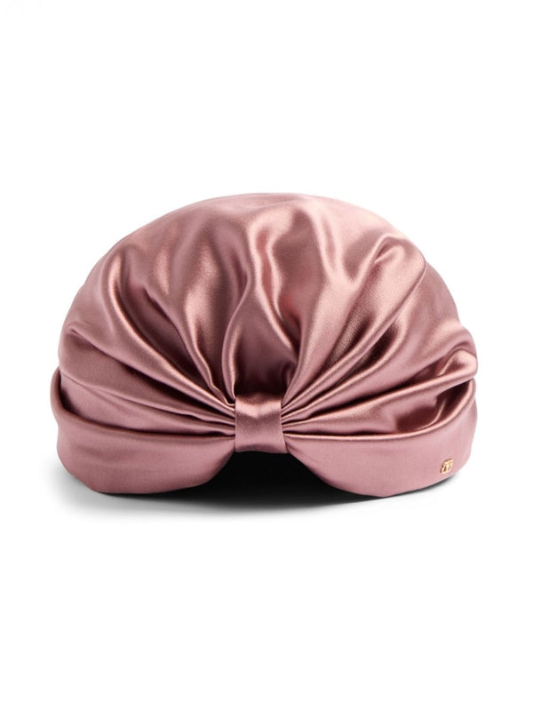 V Logo Metal Embellished Silk
  Turban