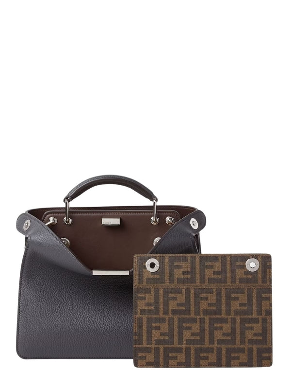 Fendi Peekaboo I See U Small Grey Brief Case