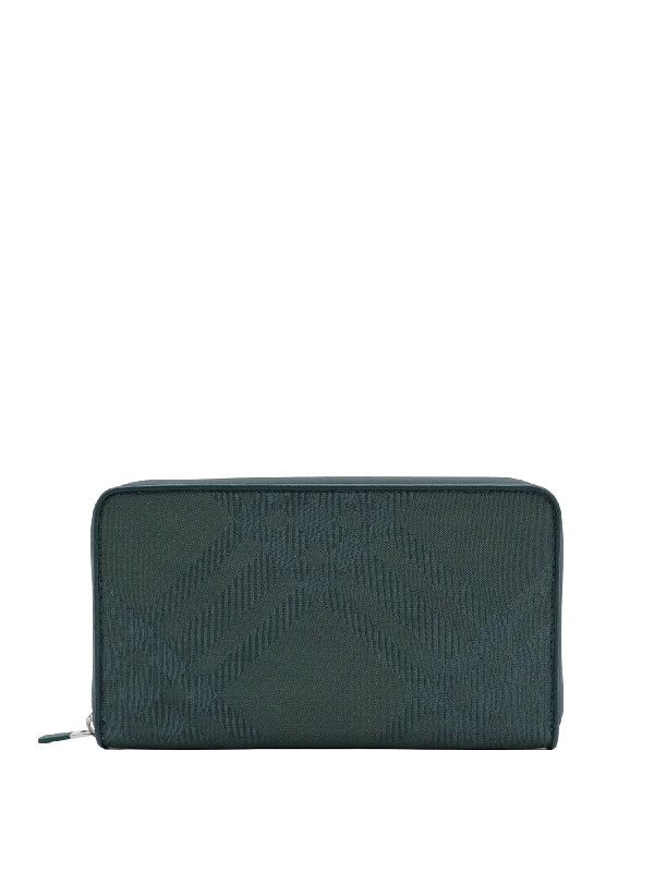 Check Cotton Blend Wallet