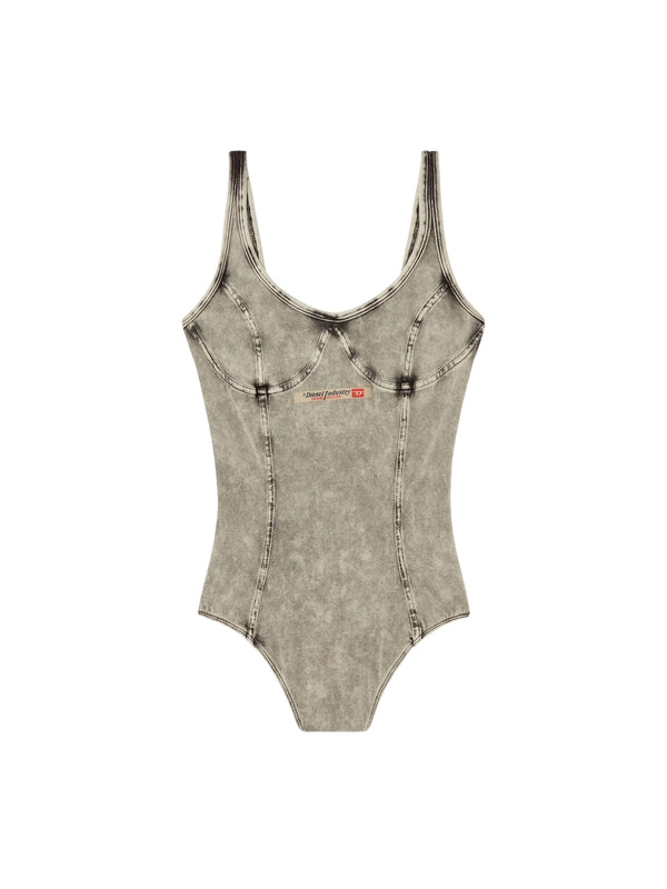 Washing Cotton Blend Dress Swimsuit