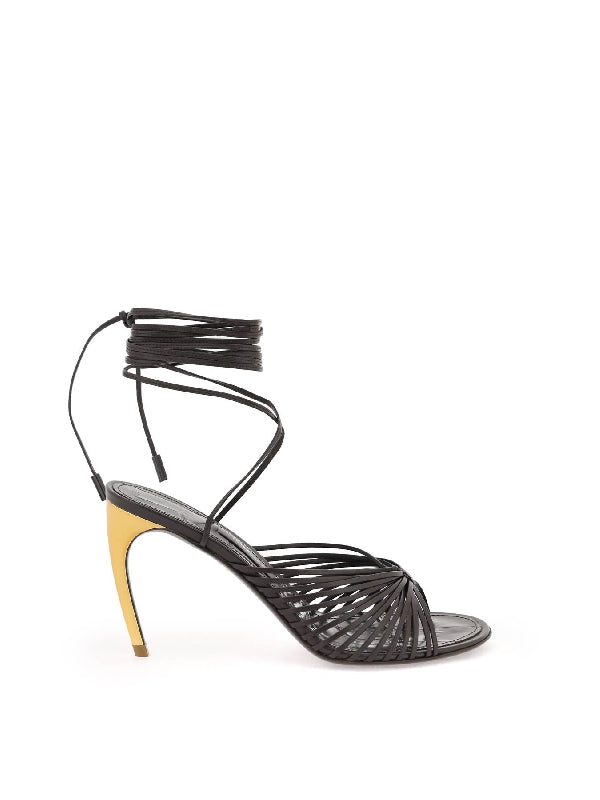 Angle Strap Curved Heel Sandals - Jente