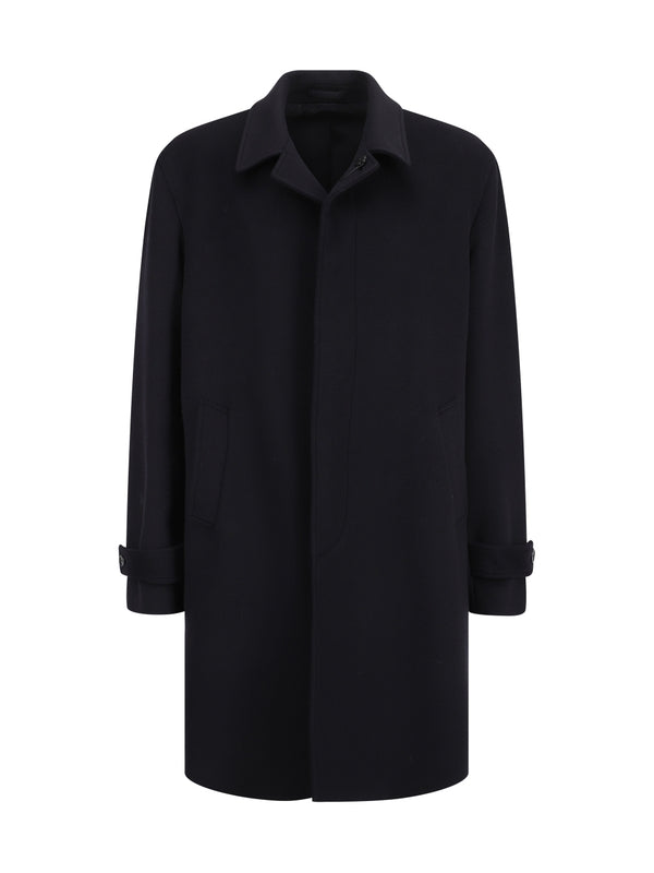 LARDINI - Boutonniere Wool Single Coat - Jente