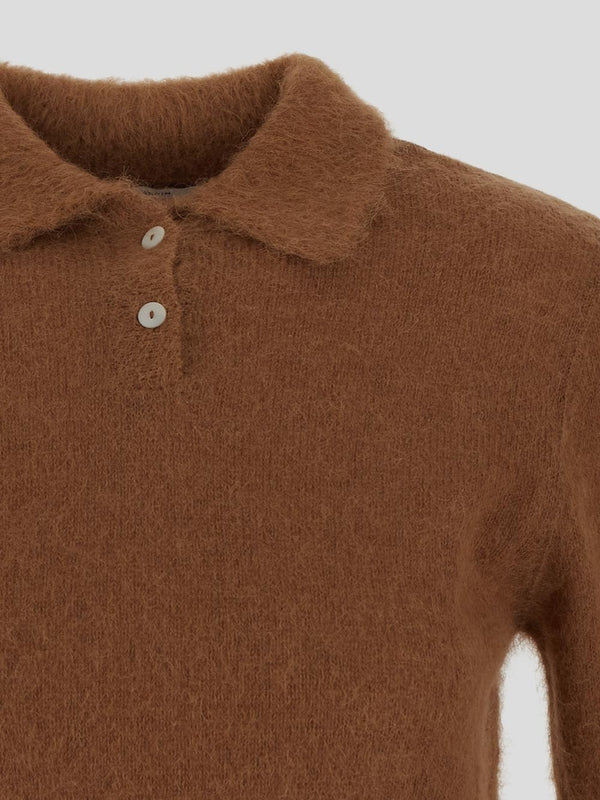 Alpaca Blend Knit Polo Shirt