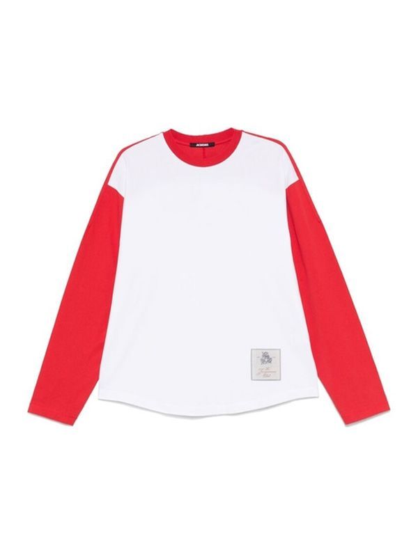 Back Logo Print Sleeve Contrast Longsleeve