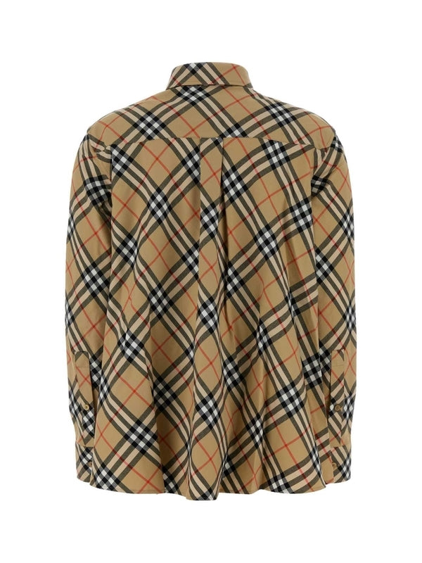 Burberry Beige Checked Shirts & Blouses