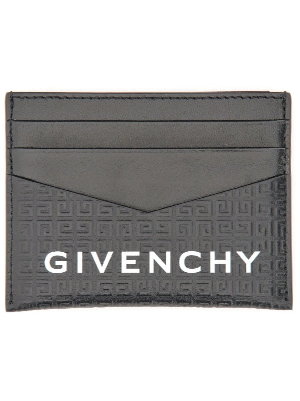 4G Embossed Leather Logo Card Wallet