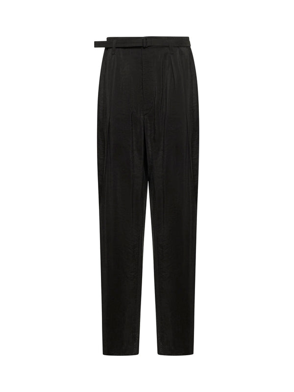 Black Silk Nylon Pants