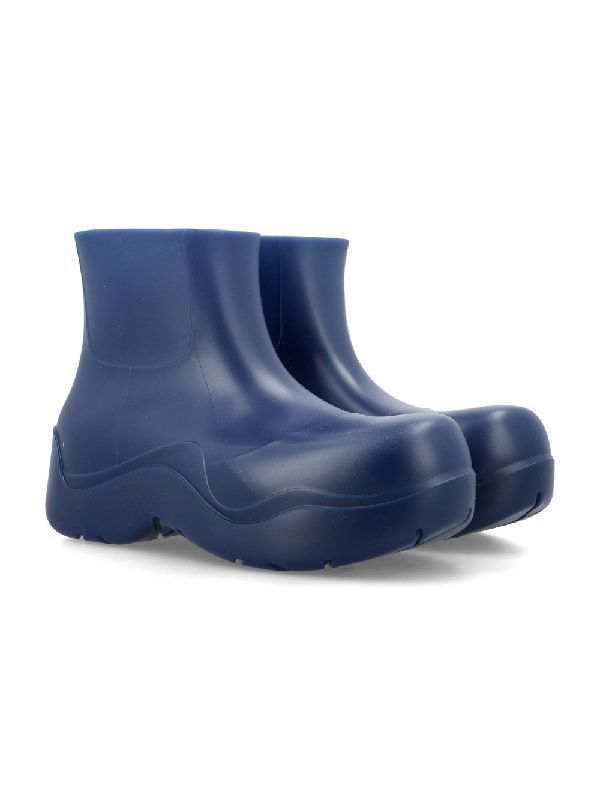 Blue Rubber Puddle Boots