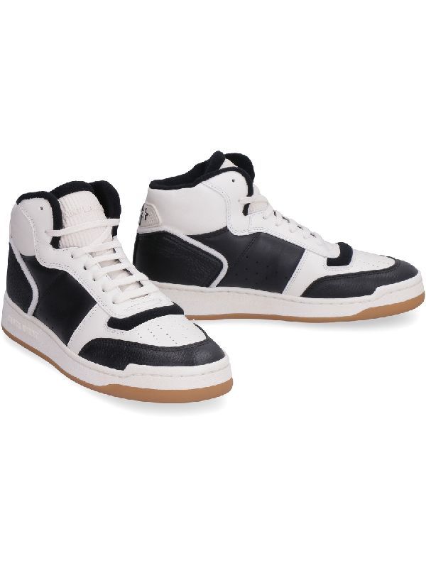 SL 08 Smooth Leather Mid-Top Sneakers