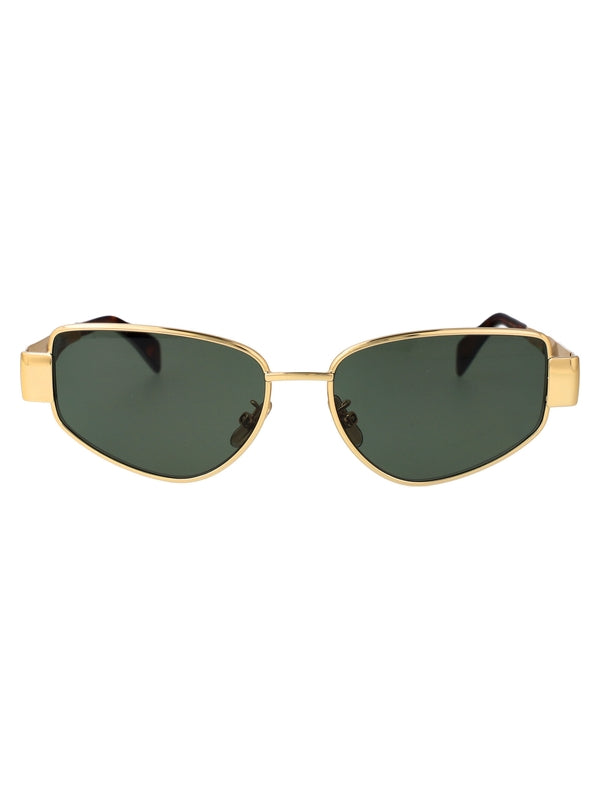 Triomphe Logo Temple Metal Sunglasses