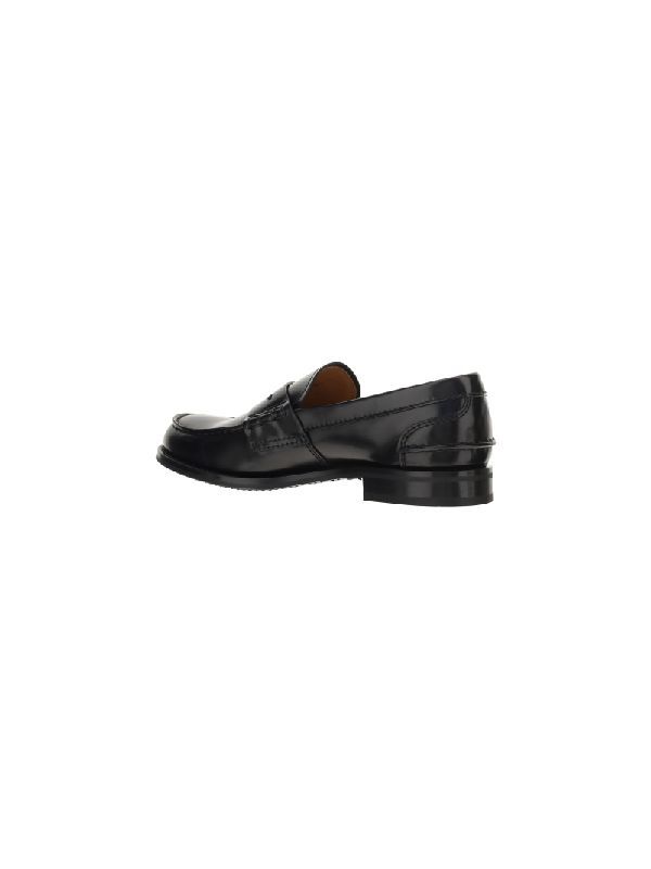 Black Leather Penny Loafers