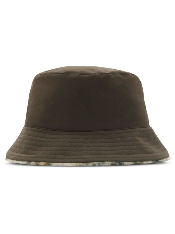 Check Reversible Wool Blend Bucket Hat