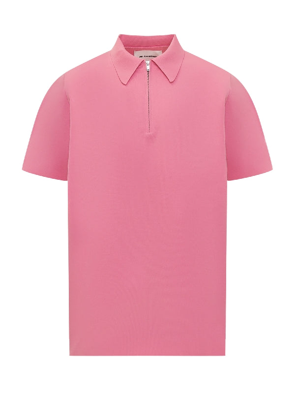 Half-Zip Polo Collar Top