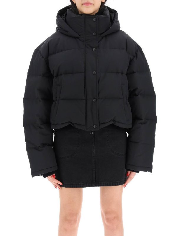 High Neck Crop Puffer Down Jacket