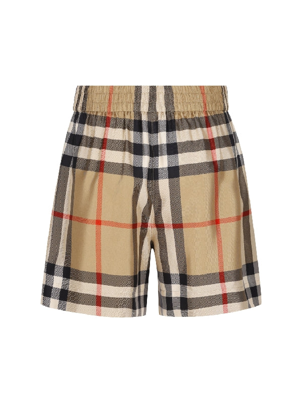 Vintage Check Silk Shorts