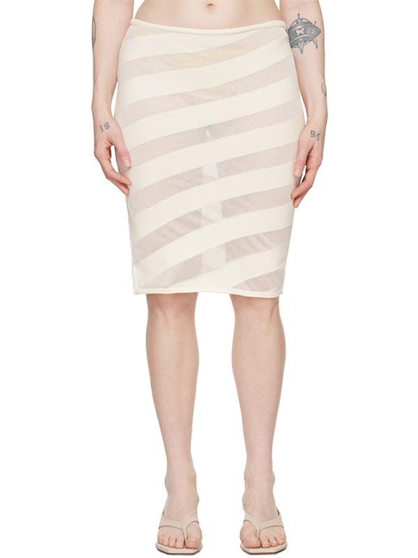 Zebara Diagonal Stripe Skirt