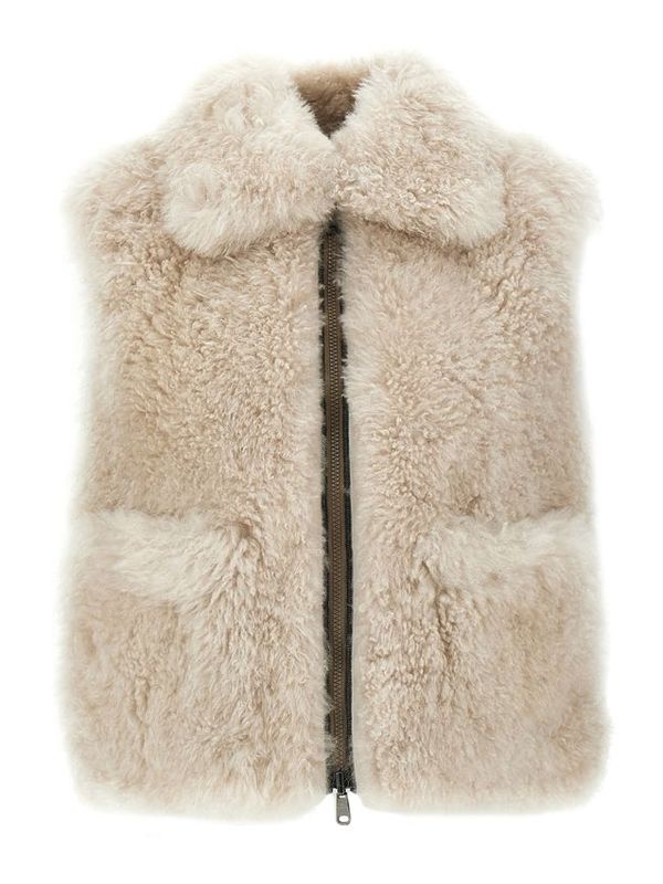 Shearling Reversible Vest Jacket