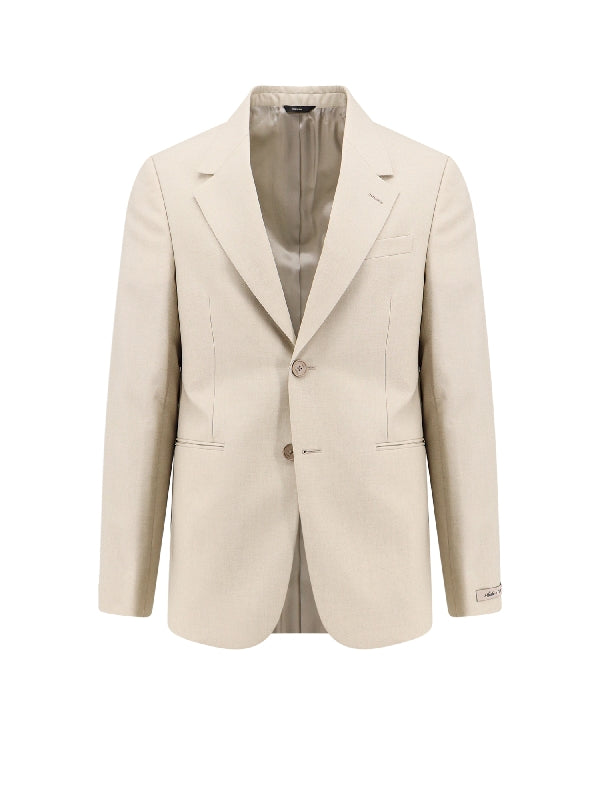 Virgin Wool Single-Breasted Jacket