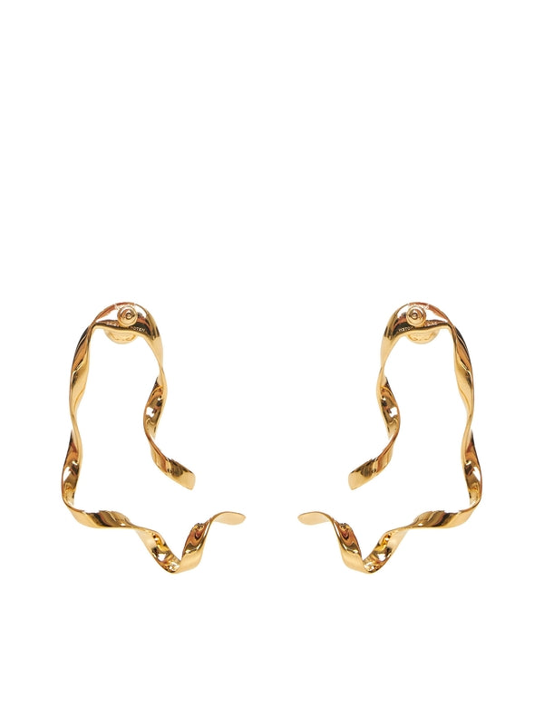 Pearl Twist Gold Earrings