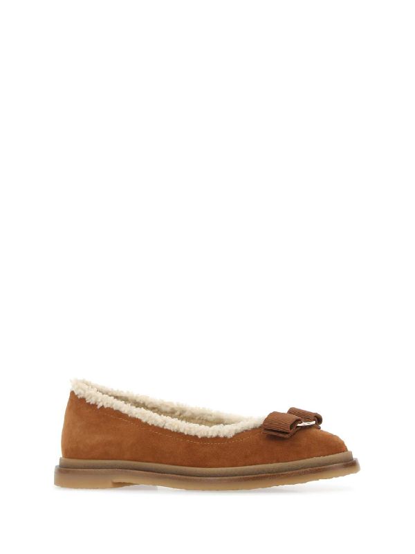 Varina Suede Shearling Flats