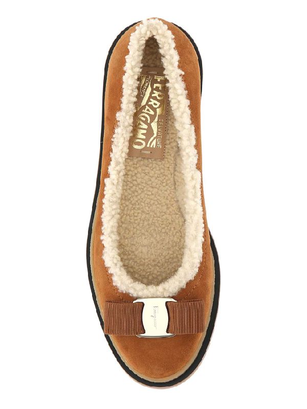 Varina Suede Shearling Flats