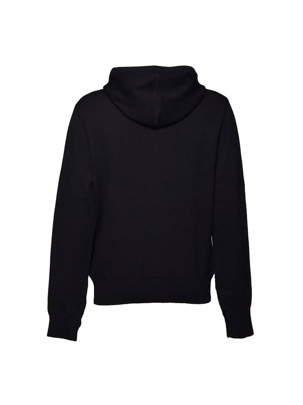 Zip-up Hood Wool Cardigan