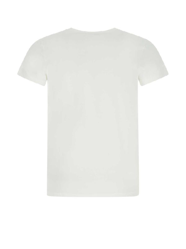 White Cotton Crewneck T-shirt