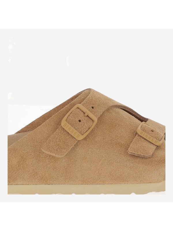 Zurich Suede Buckle Leather Sandals