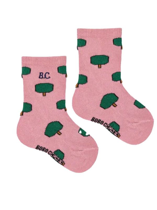 Logo Embroidered Pattern Jacquard Socks