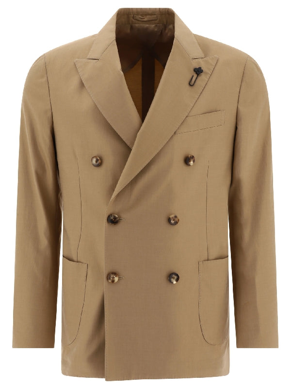 Boutonniere Pin Linen Wool Jacket